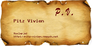 Pitz Vivien névjegykártya